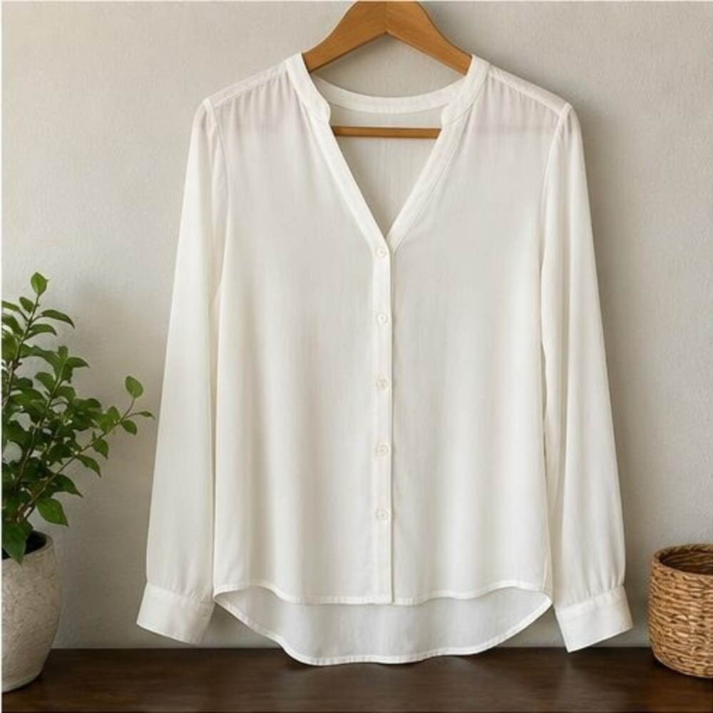 Ivory Ruffle Blouse